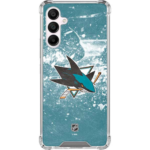 NHL San Jose Sharks Frozen Galaxy A16 5G Clear Case