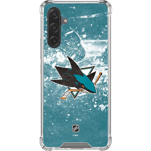 NHL San Jose Sharks Frozen Galaxy A17 Clear Case