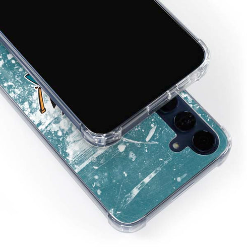 NHL San Jose Sharks Frozen Galaxy A55 5G Clear Case