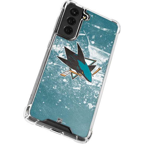 NHL San Jose Sharks Frozen Galaxy S22 Plus Clear Case