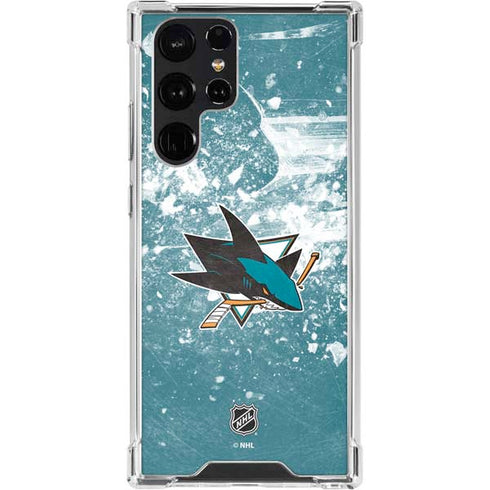 NHL San Jose Sharks Frozen Galaxy S23 Ultra Clear Case