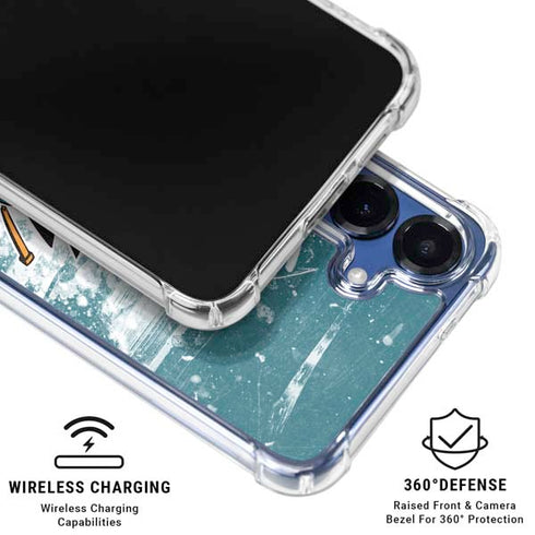 NHL San Jose Sharks Frozen Galaxy S25 Clear Case