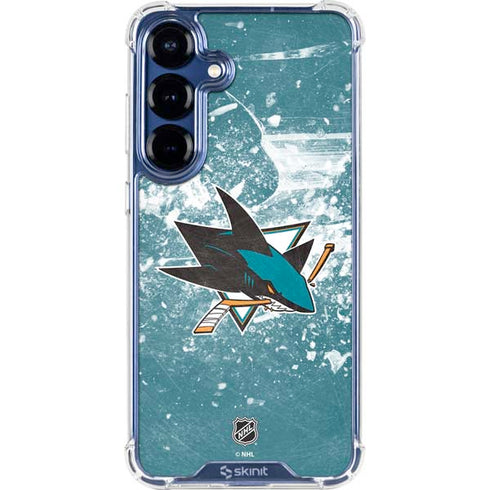 NHL San Jose Sharks Frozen Galaxy S25 Plus Clear Case