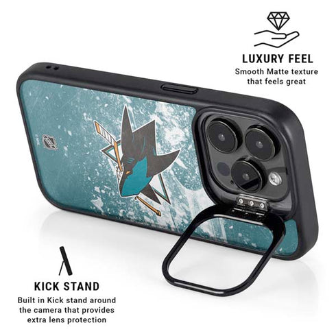 NHL San Jose Sharks Frozen iPhone 13 Pro Kickstand Case