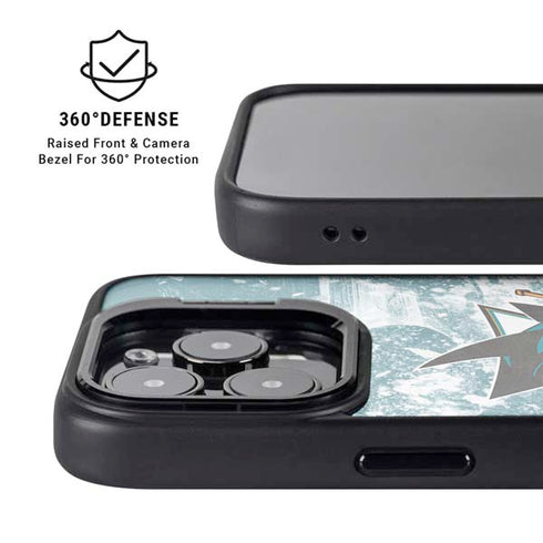 NHL San Jose Sharks Frozen iPhone 14 Pro Max Kickstand Case
