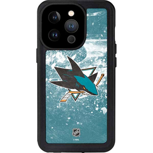 NHL San Jose Sharks Frozen iPhone 15 Pro Waterproof Case