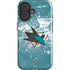 NHL San Jose Sharks Frozen iPhone 16 Plus Impact Case
