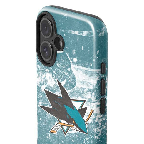 NHL San Jose Sharks Frozen iPhone 16 Plus Impact Case