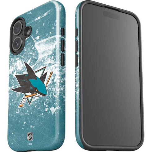 NHL San Jose Sharks Frozen iPhone 16 Plus Impact Case