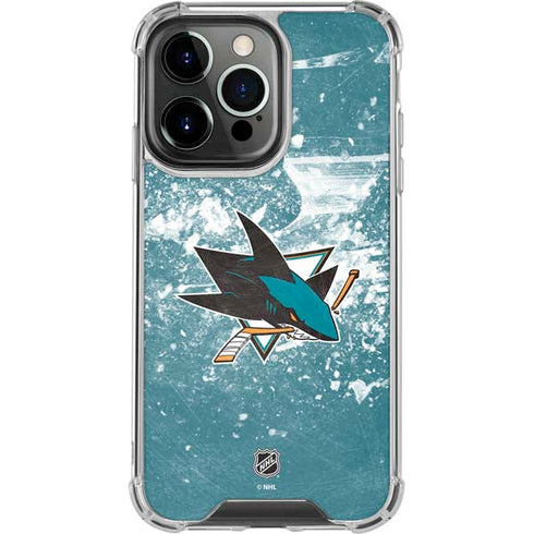 NHL San Jose Sharks Frozen iPhone 16 Pro Max Clear Case