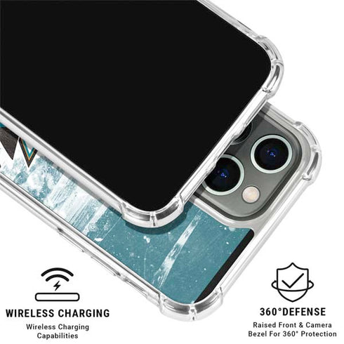 NHL San Jose Sharks Frozen iPhone 16 Pro Max Clear Case
