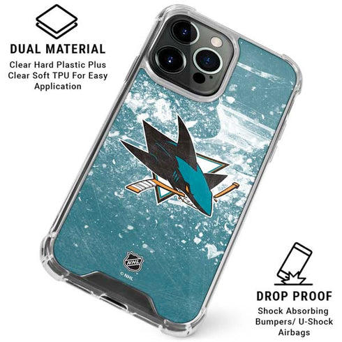 NHL San Jose Sharks Frozen iPhone 16 Pro Max Clear Case