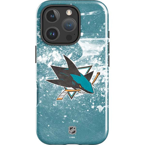 NHL San Jose Sharks Frozen iPhone 16 Pro Max Impact Case