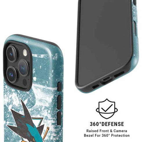 NHL San Jose Sharks Frozen iPhone 16 Pro Max Magsafe Impact Case