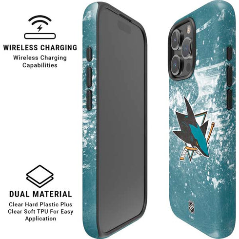 NHL San Jose Sharks Frozen iPhone 16 Pro Max Magsafe Impact Case