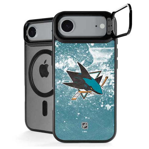 NHL San Jose Sharks Frozen iPhone 17 Air Kickstand Case