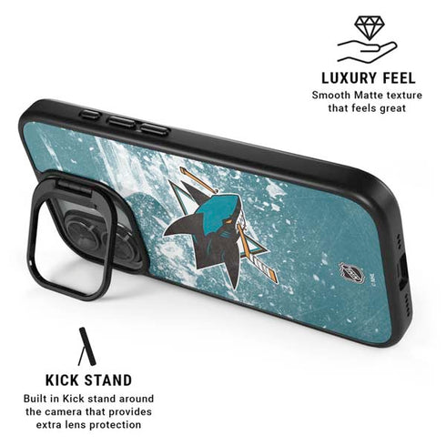 NHL San Jose Sharks Frozen iPhone 17 Kickstand Case
