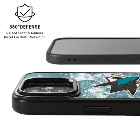 NHL San Jose Sharks Frozen iPhone 17 Kickstand Case