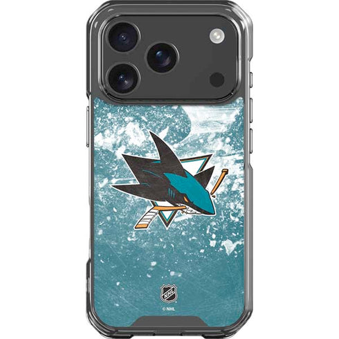 NHL San Jose Sharks Frozen iPhone 17 Pro Clear Case