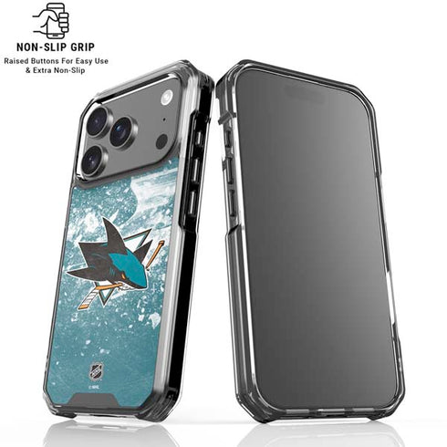 NHL San Jose Sharks Frozen iPhone 17 Pro Clear Case