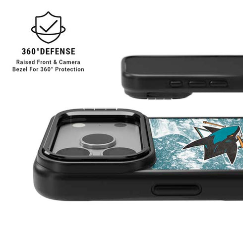 NHL San Jose Sharks Frozen iPhone 17 Pro Max Kickstand Case