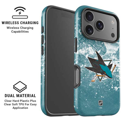 NHL San Jose Sharks Frozen iPhone 17 Pro Max Magsafe Impact Case