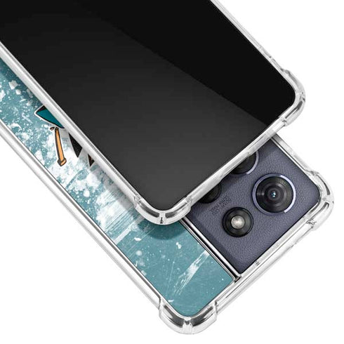 NHL San Jose Sharks Frozen Moto G 5G (2025) Clear Case