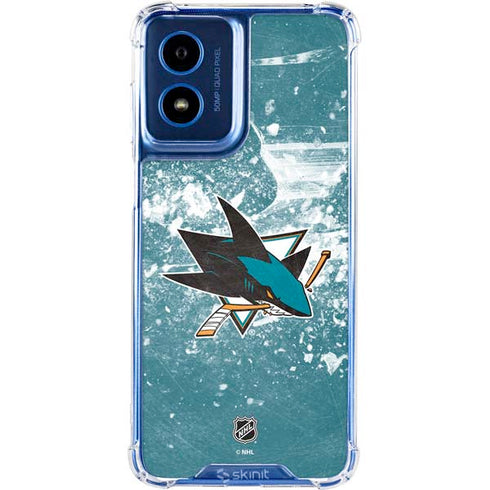 NHL San Jose Sharks Frozen Moto G 5G (2024) Clear Case