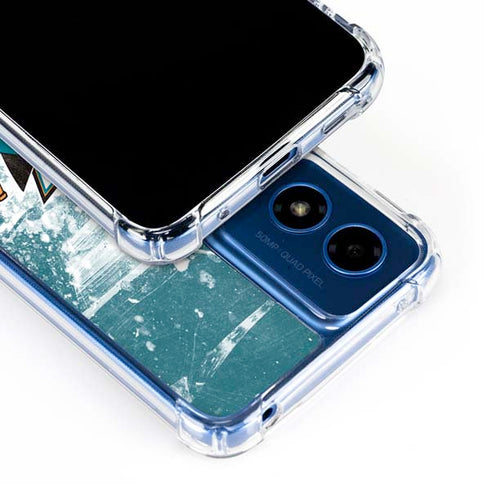 NHL San Jose Sharks Frozen Moto G 5G (2024) Clear Case
