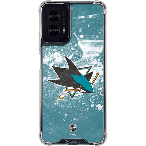 NHL San Jose Sharks Frozen Moto G Power 5G (2024) Clear Case