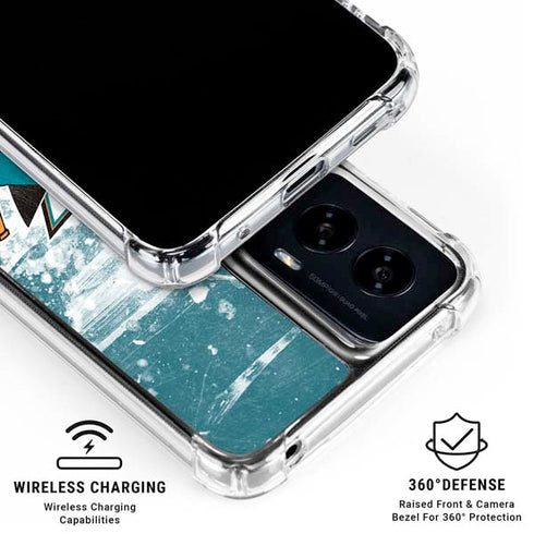 NHL San Jose Sharks Frozen Moto G Power 5G (2024) Clear Case