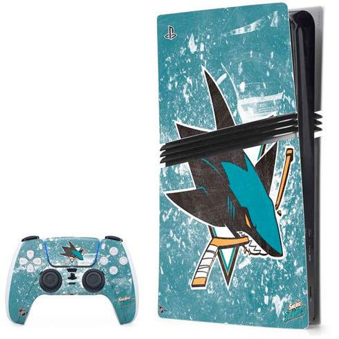 NHL San Jose Sharks Frozen PlayStation PS5 Skins