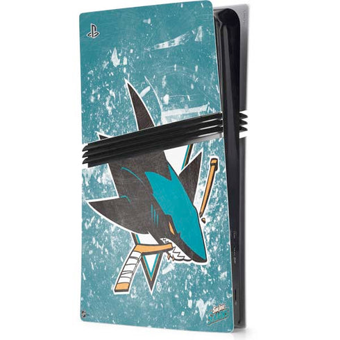 NHL San Jose Sharks Frozen PS5 Pro Console Skin