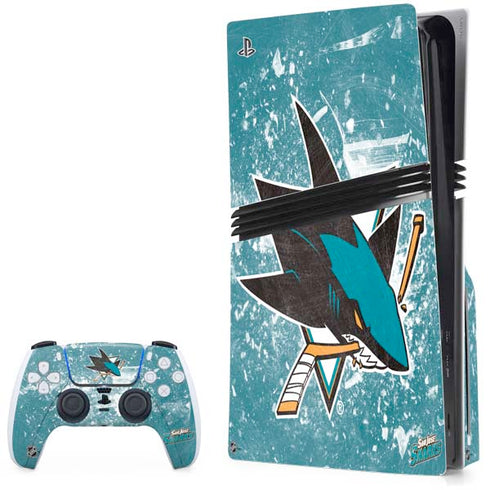 NHL San Jose Sharks Frozen PlayStation PS5 Skins