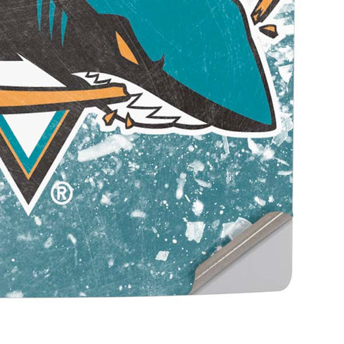 NHL San Jose Sharks Frozen PS5 Pro Disk Console Skin