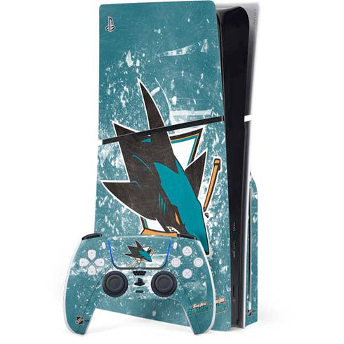 NHL San Jose Sharks Frozen PlayStation PS5 Skins