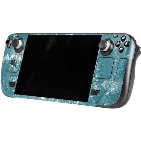 NHL San Jose Sharks Frozen Steam Deck Handheld Gaming Computer OLED Skin