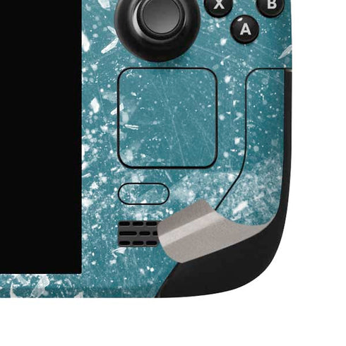 NHL San Jose Sharks Frozen Steam Deck Handheld Gaming Computer OLED Skin