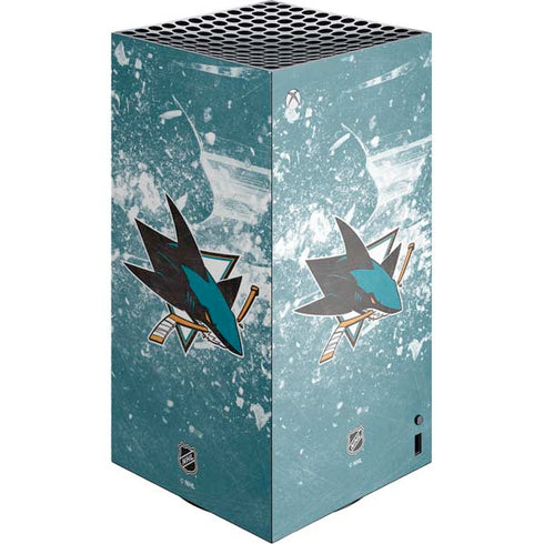 NHL San Jose Sharks Frozen XBox Series X Digital Edition Console Skin