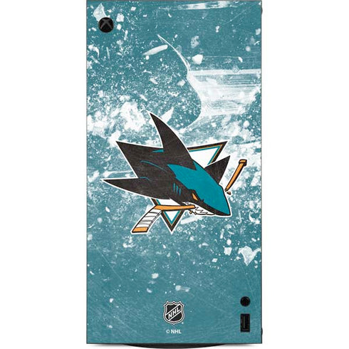 NHL San Jose Sharks Frozen XBox Series X Digital Edition Console Skin
