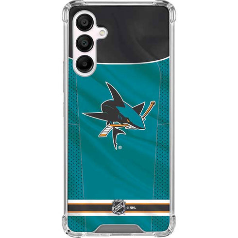 NHL San Jose Sharks Home Jersey Galaxy A16 5G Clear Case