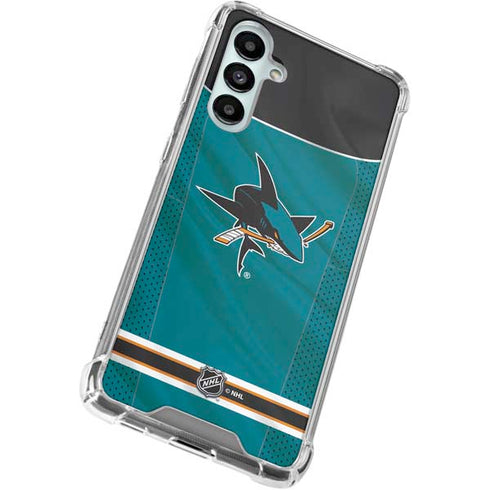 NHL San Jose Sharks Home Jersey Galaxy A16 5G Clear Case