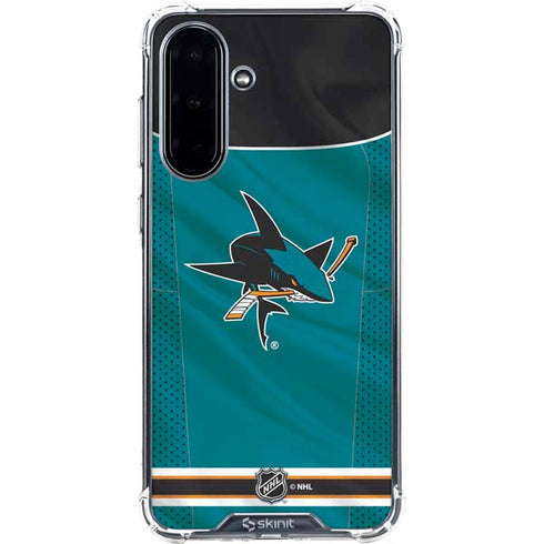 NHL San Jose Sharks Home Jersey Galaxy A36 5G Clear Case