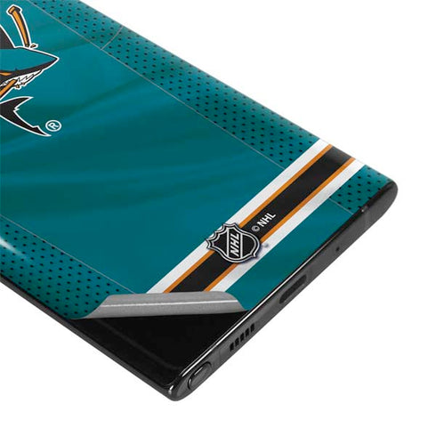 NHL San Jose Sharks Home Jersey Galaxy Note 10 Plus Skin