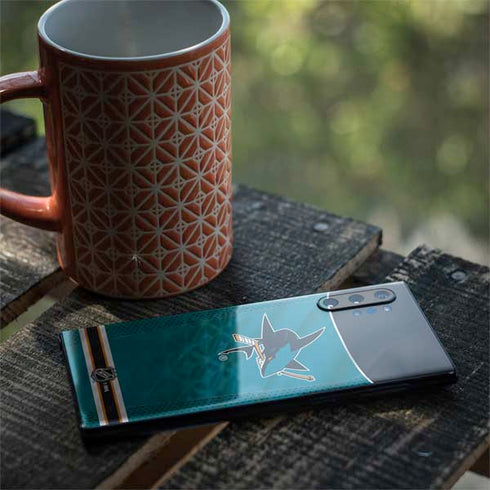 NHL San Jose Sharks Home Jersey Galaxy Note 10 Plus Skin