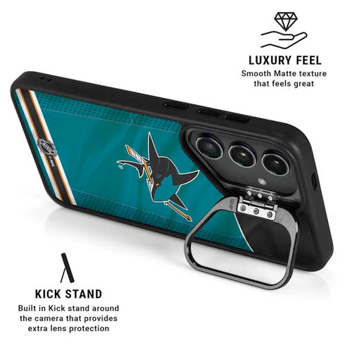 NHL San Jose Sharks Home Jersey Galaxy S24 FE Kickstand Case