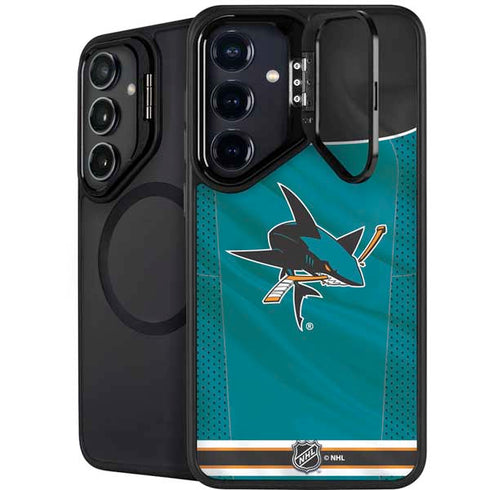 NHL San Jose Sharks Home Jersey Galaxy S25 Plus Kickstand Case