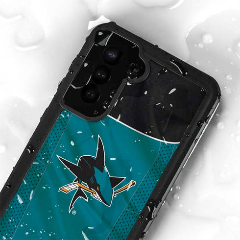 NHL San Jose Sharks Home Jersey Galaxy S24 Plus Waterproof Case