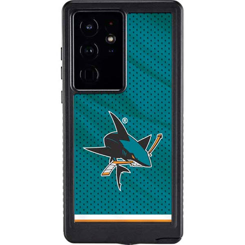 NHL San Jose Sharks Home Jersey Galaxy S24 Ultra Waterproof Case