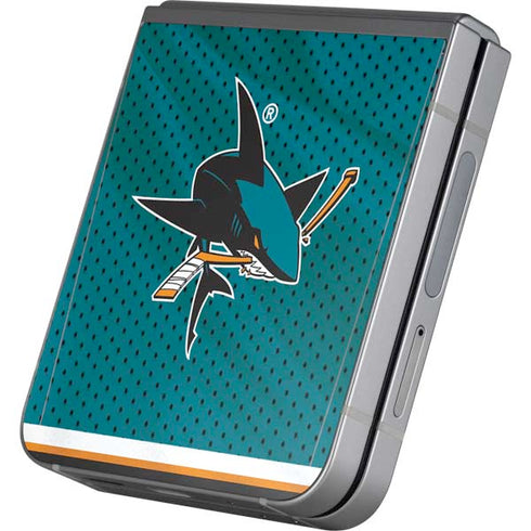 NHL San Jose Sharks Home Jersey Galaxy Z Flip6 Skin
